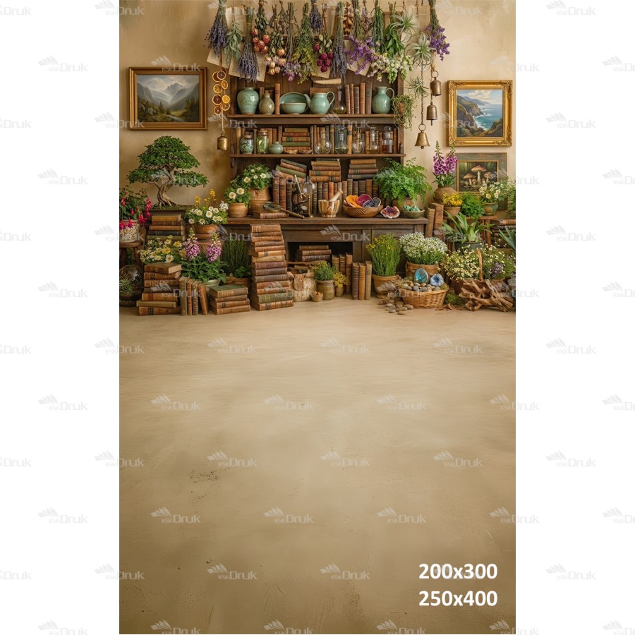 Tło fotograficzne „Zielarska pracownia – rustykalna aranżacja vintage” | 4102